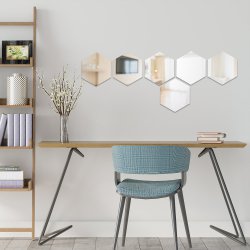 آینه چسبی نشکن طرح شش ضلعی